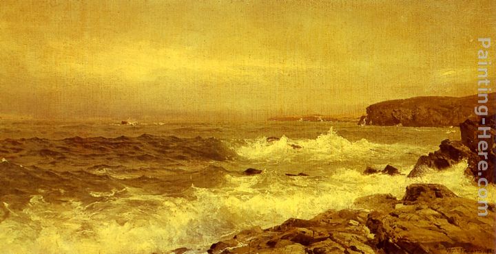 Rocky Sea Coast painting - William Trost Richards Rocky Sea Coast art painting